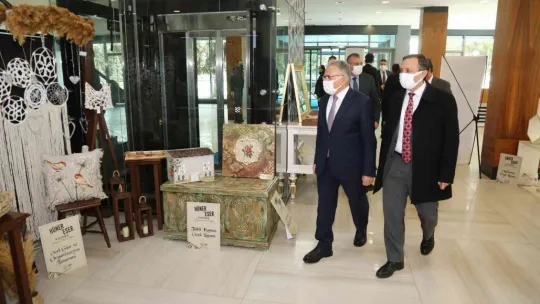 ERÜ Rektörü Çalış, Başkan Büyükkılıç'ı ziyaret edip, fuara davet etti