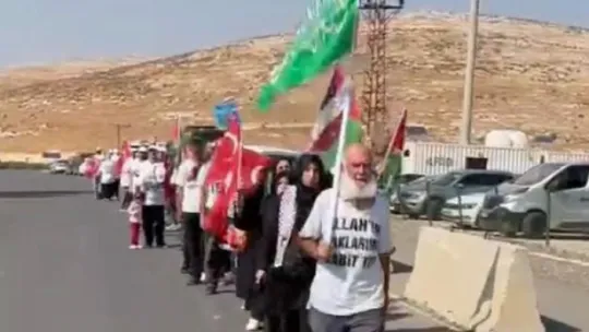 Filistin yürüyüş kafilesi, Suriye sınırında engellendi
