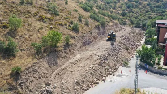 Hacılar'da imar yolu çalışmaları sürüyor