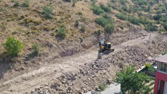 Hacılar'da imar yolu çalışmaları sürüyor