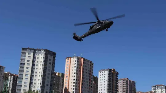Helikopterli trafik denetimde 539 araç kontrol edildi