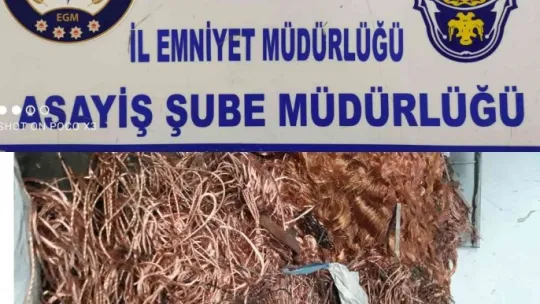 İş yerine operasyon, çalıntı 2 ton 624 kilo kablo bulundu