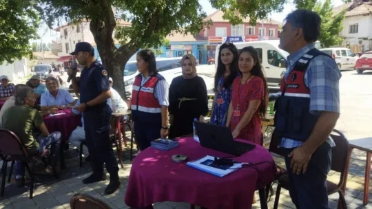 Jandarma'dan erkeklere 'kadına şiddetin engellenmesi' bilgilendirmesi
