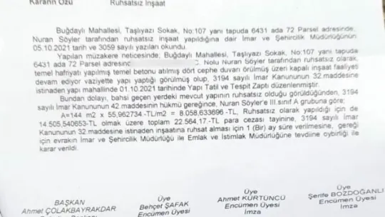 Kadir Gecesi'nde kaçak ev yıkımına tepki