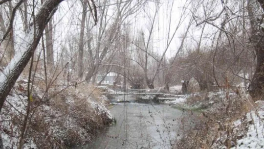 Kar yağışı Bünyan'da kartpostallık görüntüler oluşturdu