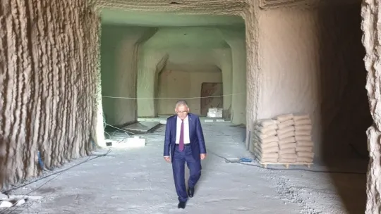 Kayadan oyma Kültepe Müzesi'nde çalışmalar devam ediyor