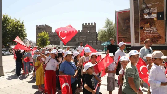 KAYMEK'in minik öğrencileri Çanakkale ruhunu yaşadı