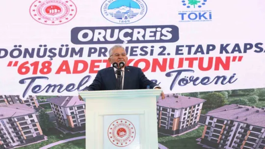 Oruçreis'de 618 konutun temeli atıldı