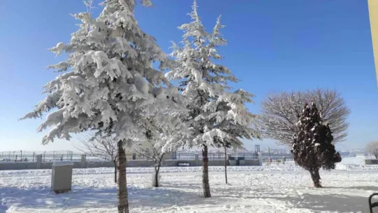 Kayseri buz tuttu