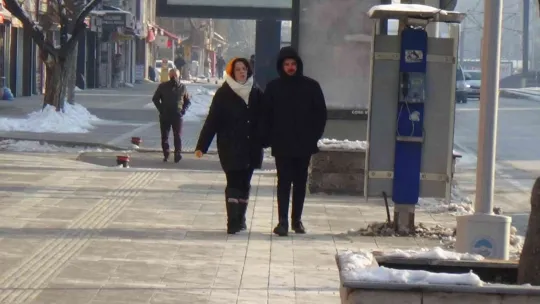 Kayseri buz tuttu