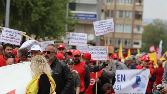 Kayseri'de 1 Mayıs kutlandı