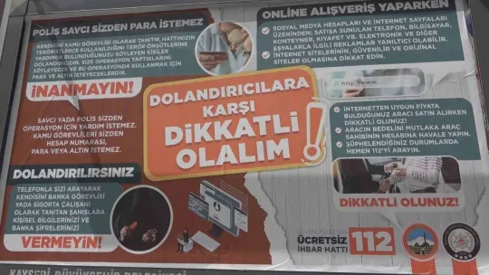 Kayseri'de bilboardlu dolandırıcılık uyarısı