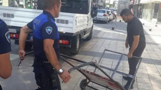 Kayseri'de çekçekli hurdacılara denetim