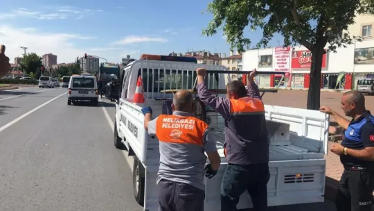 Kayseri'de çekçekli hurdacılara denetim