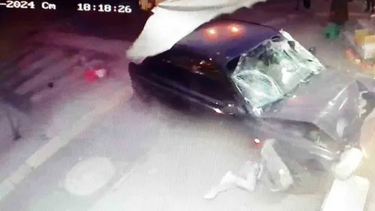 Kayseri'de dehşet anları kamerada
