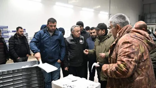 Kayseri'de eş zamanlı 'balık' denetimi