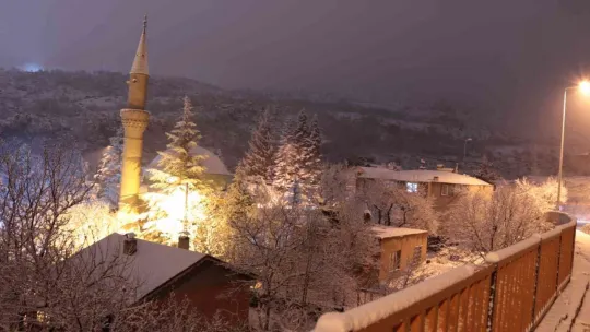 Kayseri'de kar yağışı etkili oldu