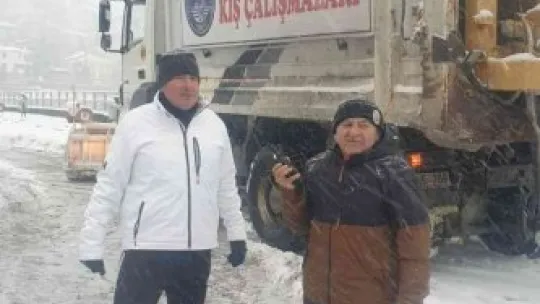 Kayseri'de karla mücadele devam ediyor