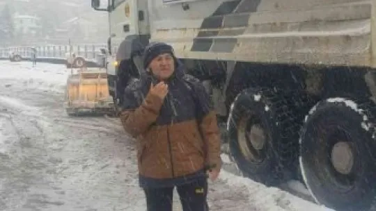 Kayseri'de karla mücadele devam ediyor