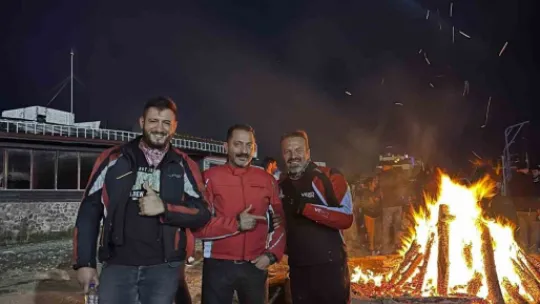 Kayseri'de motosikletliler zirvede buluştu