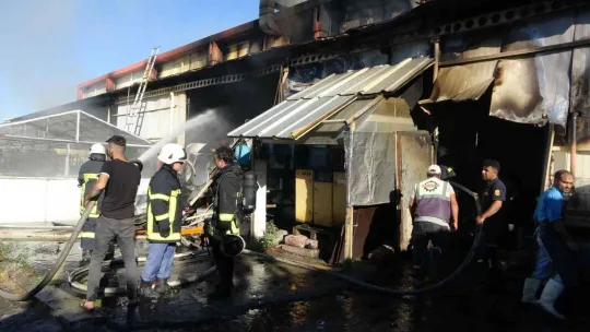 Kayseri'de sucuk üretim fabrikasında yangın
