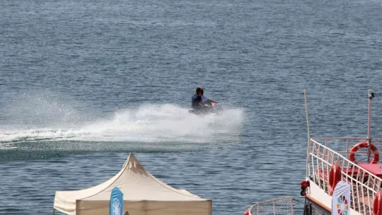 Kayseri'de Türkiye Su Jeti ve Flyboard Şampiyonası heyecanı başladı