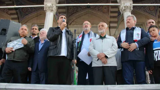Kayseri'den İsrail'e tepki, Filistin'e dua