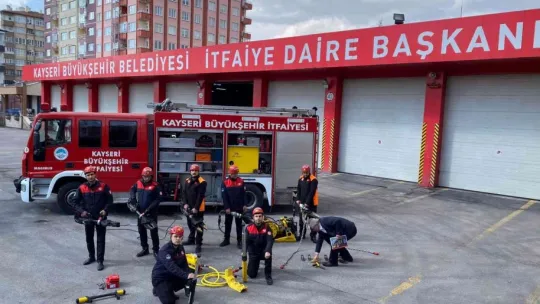 Kayseri itfaiyesine dünya standartlarında ekipman desteği