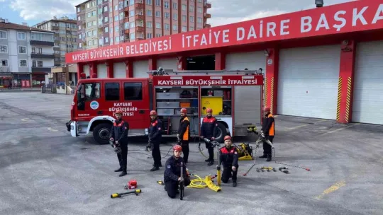 Kayseri itfaiyesine dünya standartlarında ekipman desteği
