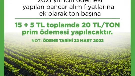 Kayseri Şeker'den çiftçisine 'bahar müjdesi'