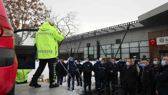 Kayseri Şeker personeline trafik eğitimi