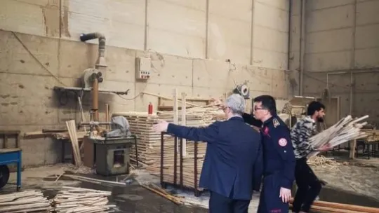 Kereste fabrikasında yangın