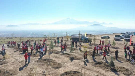 Kocasinan Belediyesi, Kızılay Haftası'nı ağaçlarla taçlandırdı
