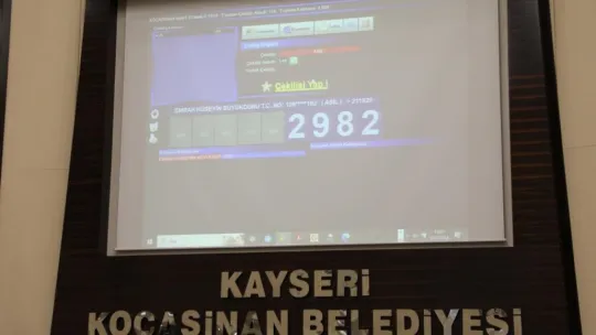 Kocasinan'da beden işçisi alımı, noter huzurunda kura ile belirlendi