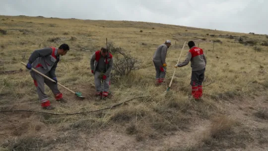 Melikgazi geleceğe nefes için, birçok mahallede fidan dikiyor