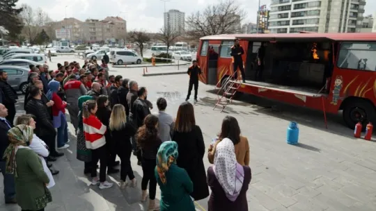 Melikgazi personeline yangın eğitimi