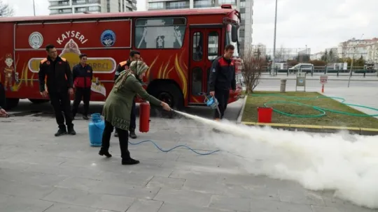 Melikgazi personeline yangın eğitimi