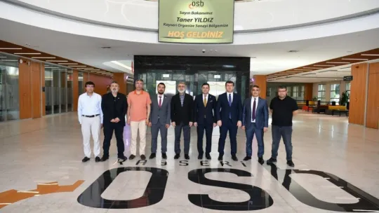Milletvekili Taner Yıldız, Kayseri OSB Başkanı Mehmet Yalçın'ı ziyaret etti