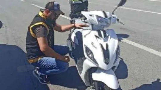 Motosiklet ve kuş grubu araçlar denetlendi