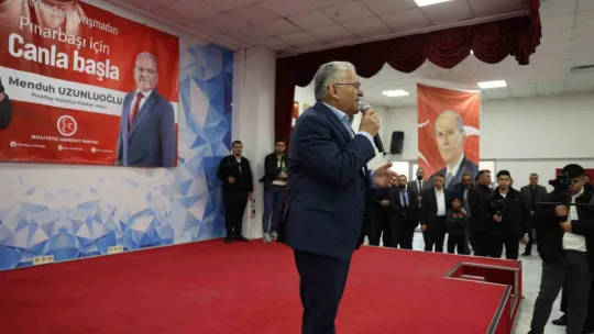 Pınarbaşı'da 'iki başkan' el ele, gönül gönüle