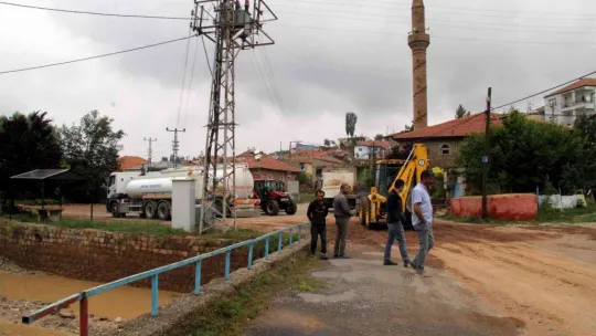 Selde zarar gören Koyunabdal Mahallesi'nde inceleme