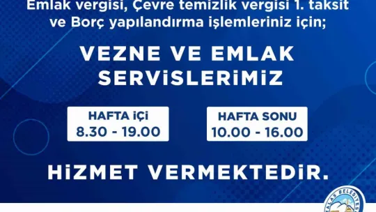 Talas Belediyesi'nde vergi mesaisi