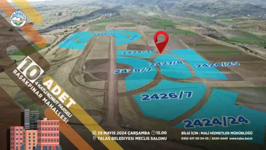 Talas Belediyesi'nden yeni yatırım fırsatları