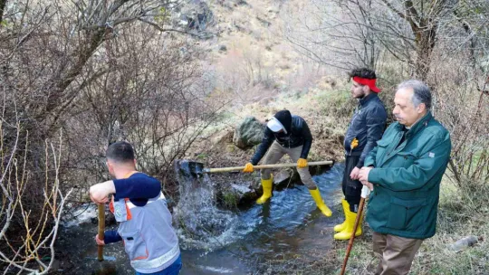 Talas'ın 'can suyu' kanalları yaza hazırlanıyor