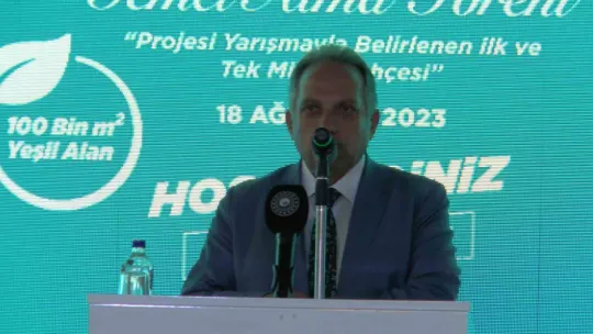 Talas'ın 100 bin metrekarelik Millet Bahçesi'nin temeli atıldı