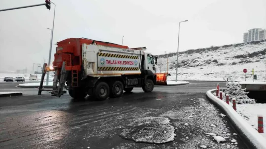 Talas'ta kış mesaisi başladı