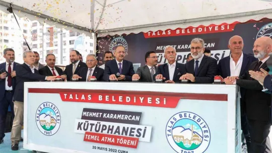 Talas'ta Mehmet Karamercan Kütüphanesi'nin temeli atıldı