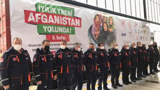 Türkiye'den Afganistan'a yardım götüren 'İyilik Treni'nin üçüncüsü yola çıktı