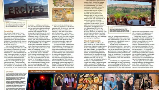 Astronomiy Magazine, Erciyes Dağı'nı yazdı