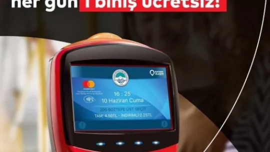 Ulaşım A.Ş.'den temassız ulaşımda 'Her gün 1 biniş ücretsiz' Kampanyası